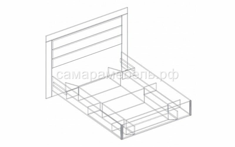 Кровать мягкая спинка ткань